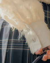 Load image into Gallery viewer, Sheer Feather-like Puffed Sleeve Blouse
