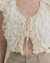 Load image into Gallery viewer, Creped Stitched Lace Top
