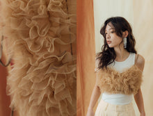 Load image into Gallery viewer, Three-dimensional ruffled mesh Tank Top
