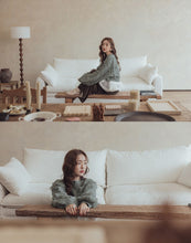 Load image into Gallery viewer, Furry Crop Puff Sleeve Knitted Sweater
