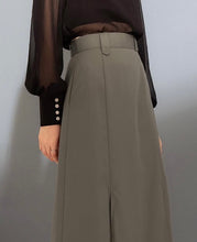 Load image into Gallery viewer, French Style Mock Neck Button Chiffon Blouse(w/Lining)
