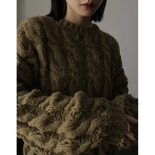 Load image into Gallery viewer, Hole-Feeling Hemp Curly Thick knitted Sweater
