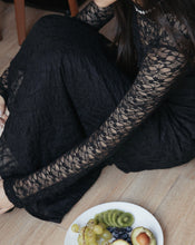 Load image into Gallery viewer, THIN SHOULDER STRAP LACE LONG DRESS
