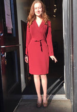 Load image into Gallery viewer, Japanese Style Shirt Collar Elegant  Fit Tie-Waist Dress
