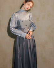 Load image into Gallery viewer, Bow-Bowed Puffy Sleeve Soft Light Blouse
