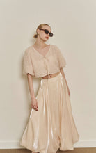 Load image into Gallery viewer, Puffy Sleeves Lacy Strap Cardigan
