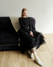 Load image into Gallery viewer, Multi-Layered Puffy Lace Maxi Skirt
