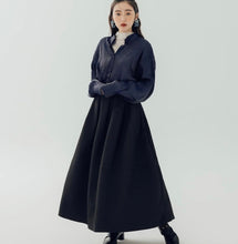 Load image into Gallery viewer, Waffle Design Chiffon Puffy Long Skirt
