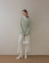 Load image into Gallery viewer, Lazy Basket Empty V-neck Knitted Sweater
