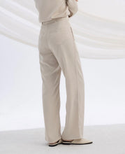 Load image into Gallery viewer, Button Ring Thin Belt Modified Glossy Trousers
