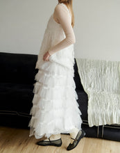 Load image into Gallery viewer, Multi-Layered Puffy Lace Maxi Skirt
