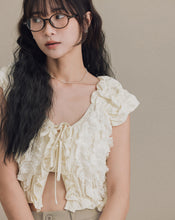Load image into Gallery viewer, Creped Stitched Lace Top
