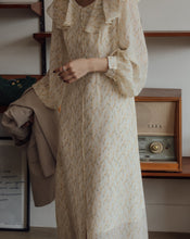 Load image into Gallery viewer, Japanese-style Floral Ruffles Collar Dress
