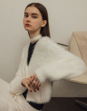 Load image into Gallery viewer, Furry Brushed Button Knitted Sweater Jacket

