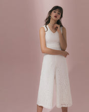 Load image into Gallery viewer, French Style Lacy Hollow Back Jumpsuit
