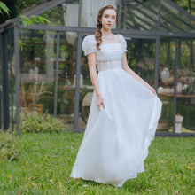 Load image into Gallery viewer, Bridal Off-Shoulder Puff Sleeve Satin Gown
