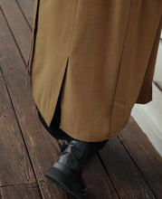 Load image into Gallery viewer, Rayon Puff Sleeves Belt-Up Loose Trench coat
