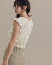 Load image into Gallery viewer, Creped Stitched Lace Top
