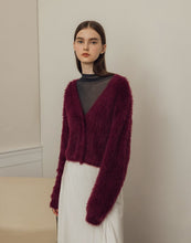 Load image into Gallery viewer, Furry Brushed Button Knitted Sweater Jacket
