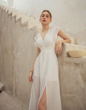Load image into Gallery viewer, Lace Deep V-neck Neck Strap Dress
