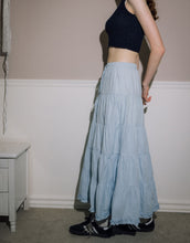 Load image into Gallery viewer, Waist Drawstring Puffing Crepe Lotus Leaf Long Skirt
