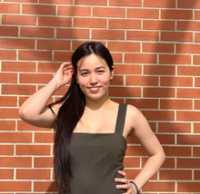 Load image into Gallery viewer, Cotton Wide-strap Square-Neck Fitted Dress

