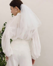 Load image into Gallery viewer, French Style Ruffle Collar and Unique Ruffle design Sleeves Blouse
