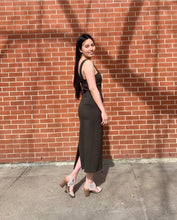 Load image into Gallery viewer, Cotton Wide-strap Square-Neck Fitted Dress
