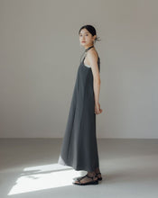 Load image into Gallery viewer, "Slightly Cut Shoulder Flat Collar Thin Shoulder Strap Long Dress
