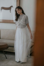 Load image into Gallery viewer, V-neck Outer Cover Dress With Transparent Ruffles Design

