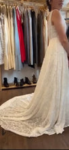 Load image into Gallery viewer, Elegant French Style Stitching Lacy Hollow V-Back Trailing Bridal Dress (Copy)
