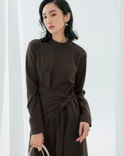 Load image into Gallery viewer, Misty Classic High-necked Simple A-Line Dress
