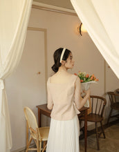 Load image into Gallery viewer, Cotton Square Neck Waist Ties Top
