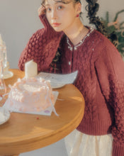 Load image into Gallery viewer, Pearl Basket Hollow Hemp Knitted Jacket
