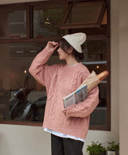Load image into Gallery viewer, Korean Style Oversized Cable Knit Sweater
