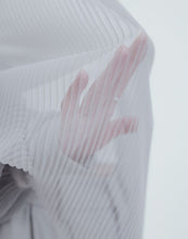 Load image into Gallery viewer, Elegant slightly transparent fine fold small turtleneck Blouse
