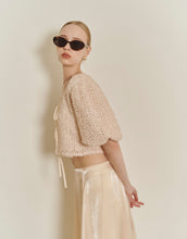 Load image into Gallery viewer, Puffy Sleeves Lacy Strap Cardigan
