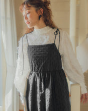 Load image into Gallery viewer, Sheer Feather-like Puffed Sleeve Blouse
