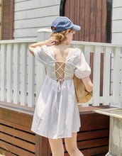 Load image into Gallery viewer, Puff Sleeve Cotton Bubble Mini Dress
