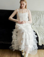 Load image into Gallery viewer, Multi-Layered Puffy Lace Maxi Skirt
