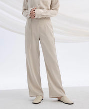 Load image into Gallery viewer, Button Ring Thin Belt Modified Glossy Trousers
