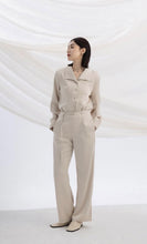 Load image into Gallery viewer, Button Ring Thin Belt Modified Glossy Trousers
