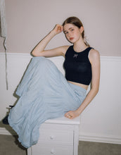 Load image into Gallery viewer, Waist Drawstring Puffing Crepe Lotus Leaf Long Skirt
