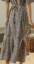 Load image into Gallery viewer, Square Collar Floral Mermaid Long Dress
