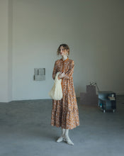 Load image into Gallery viewer, Broken Flora Multilayers Long-Sleeved French Style Dress
