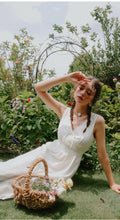 Load image into Gallery viewer, V-Neck Waist Band A-Line Dress
