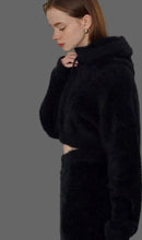 Load image into Gallery viewer, Plush Imitation Mink Crop Knitted Sweater(With Hat)
