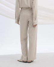 Load image into Gallery viewer, Button Ring Thin Belt Modified Glossy Trousers
