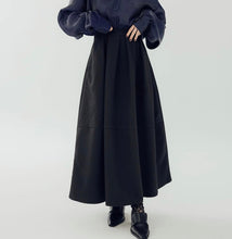 Load image into Gallery viewer, Waffle Design Chiffon Puffy Long Skirt
