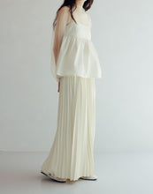 Load image into Gallery viewer, Simple Temperament Back Elastic Belt Pleated Long Skirt

